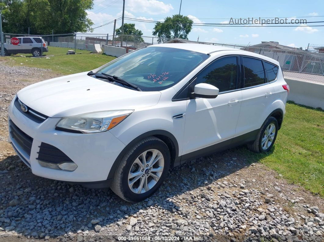 2015 Ford Escape Se White vin: 1FMCU0G75FUA61376