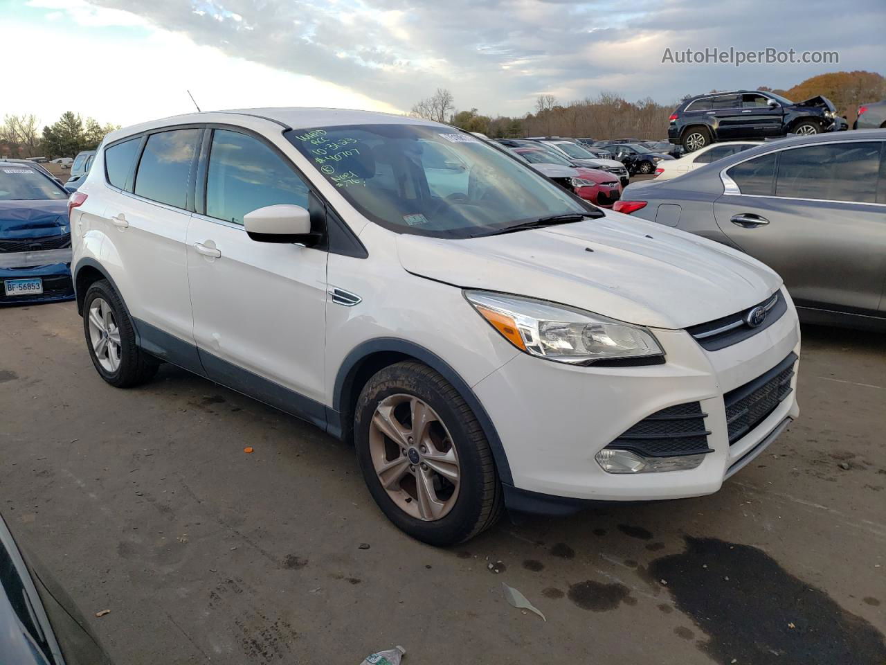 2015 Ford Escape Se White vin: 1FMCU0G75FUC30764