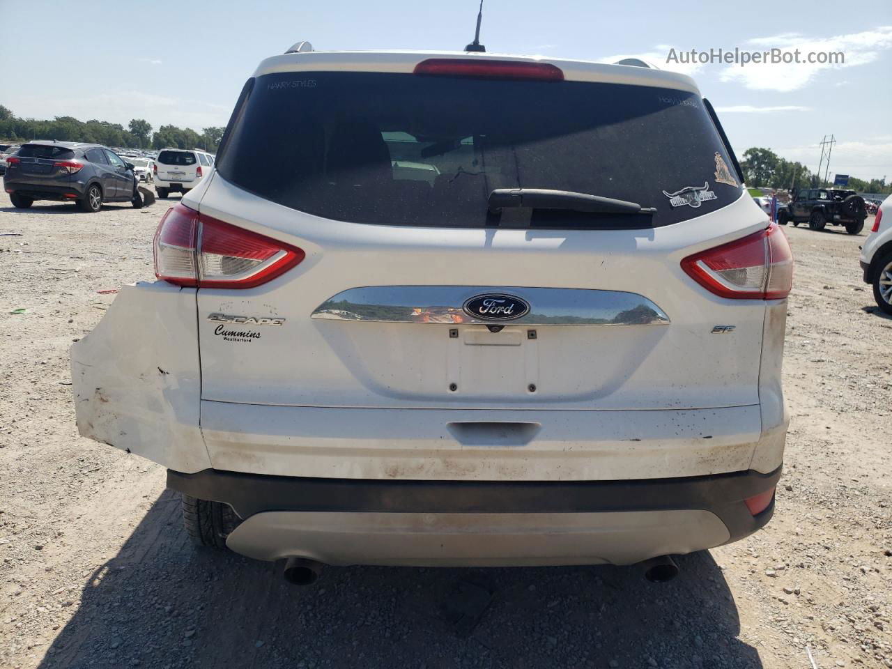 2016 Ford Escape Se White vin: 1FMCU0G7XGUC88094