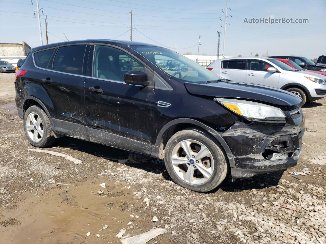 2013 Ford Escape Se Black vin: 1FMCU0G90DUB37228