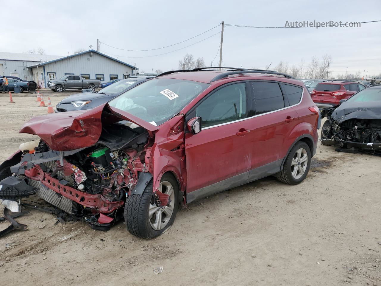 2015 Ford Escape Se Red vin: 1FMCU0G91FUB37418