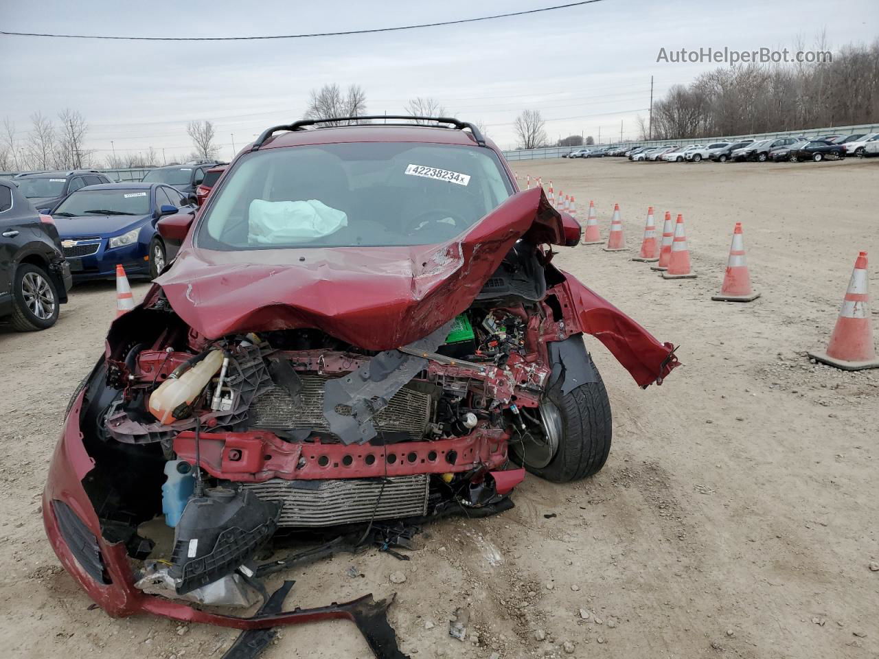 2015 Ford Escape Se Red vin: 1FMCU0G91FUB37418