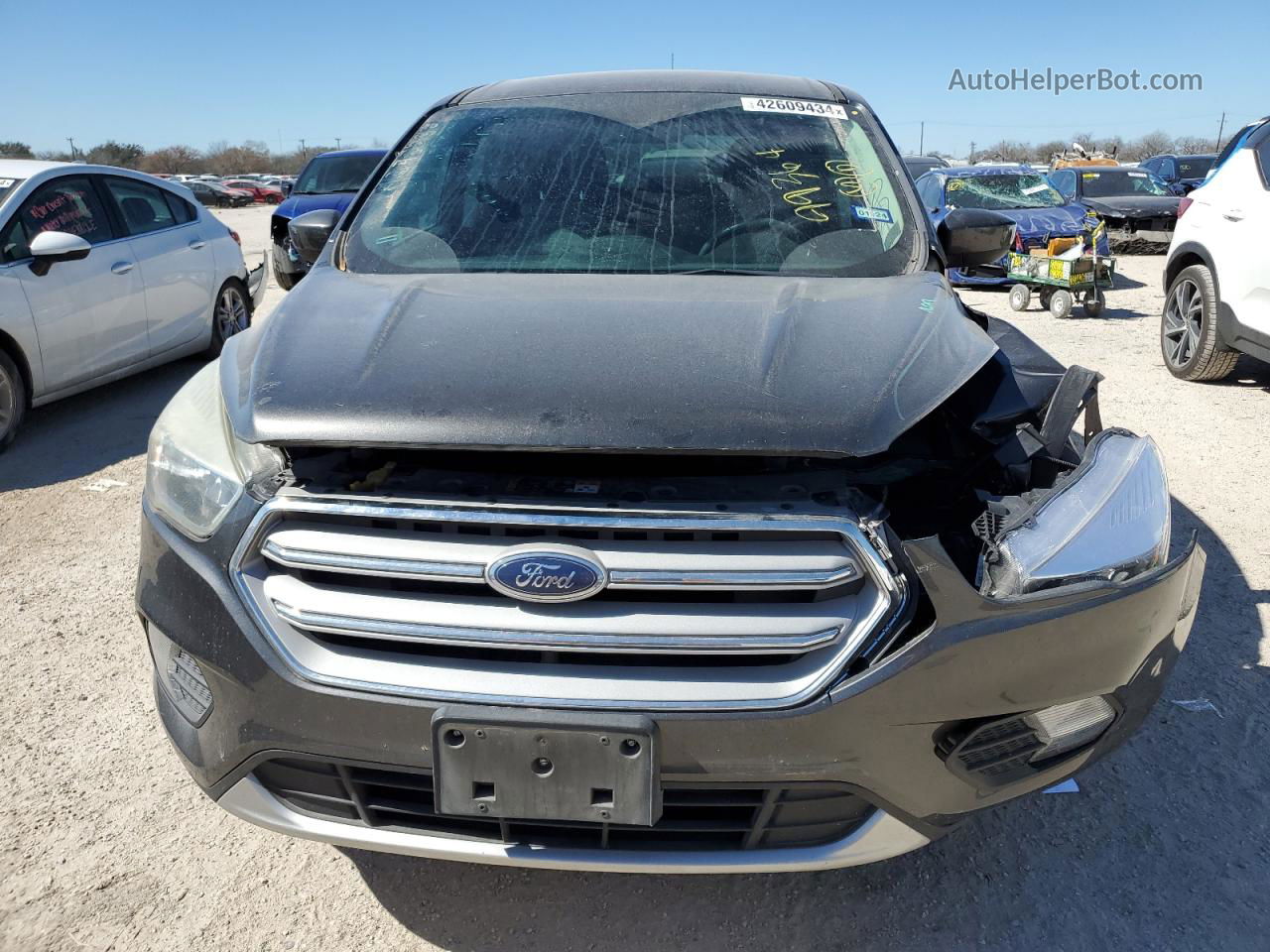 2017 Ford Escape Se Gray vin: 1FMCU0G94HUC52694