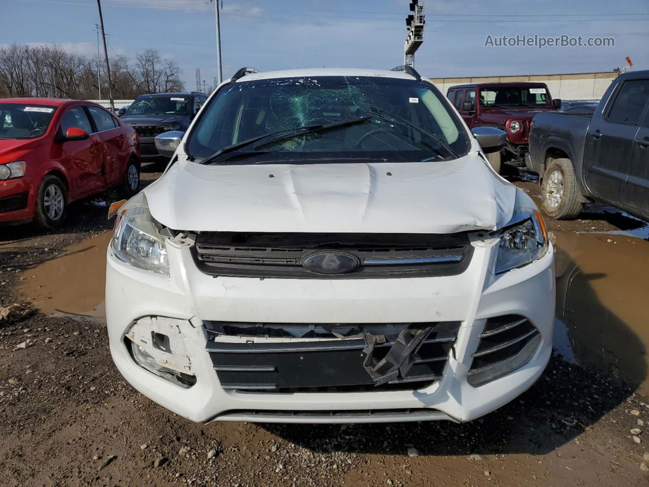 2016 Ford Escape Se White vin: 1FMCU0G95GUA09930