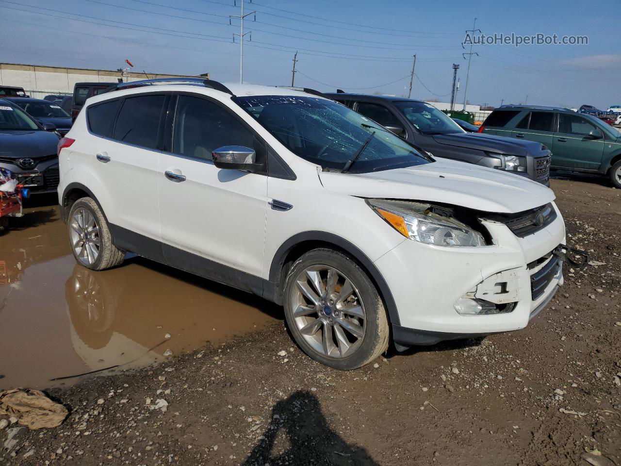 2016 Ford Escape Se White vin: 1FMCU0G95GUA09930