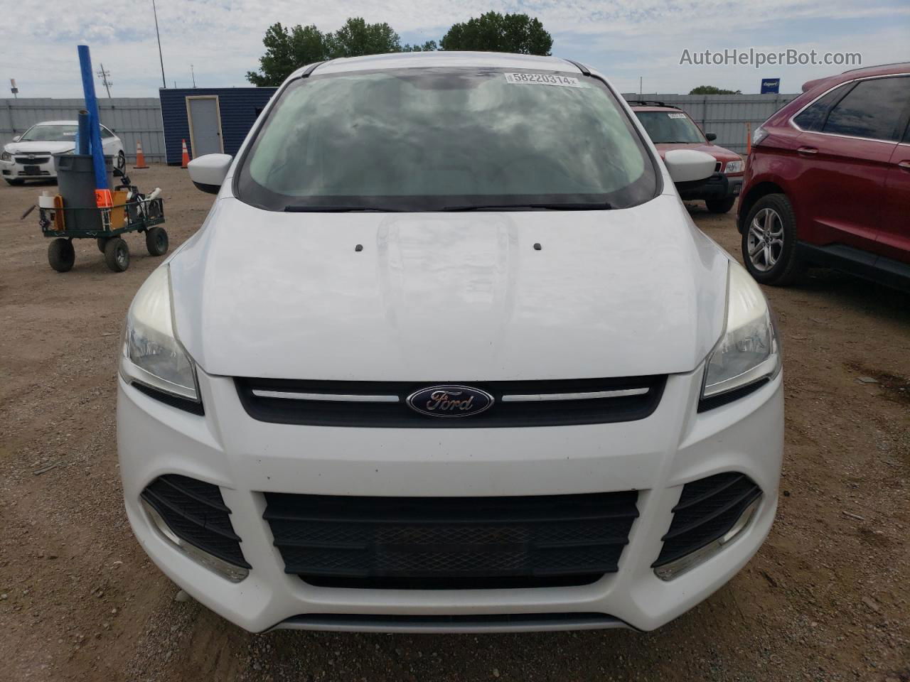 2013 Ford Escape Se White vin: 1FMCU0G96DUB38979