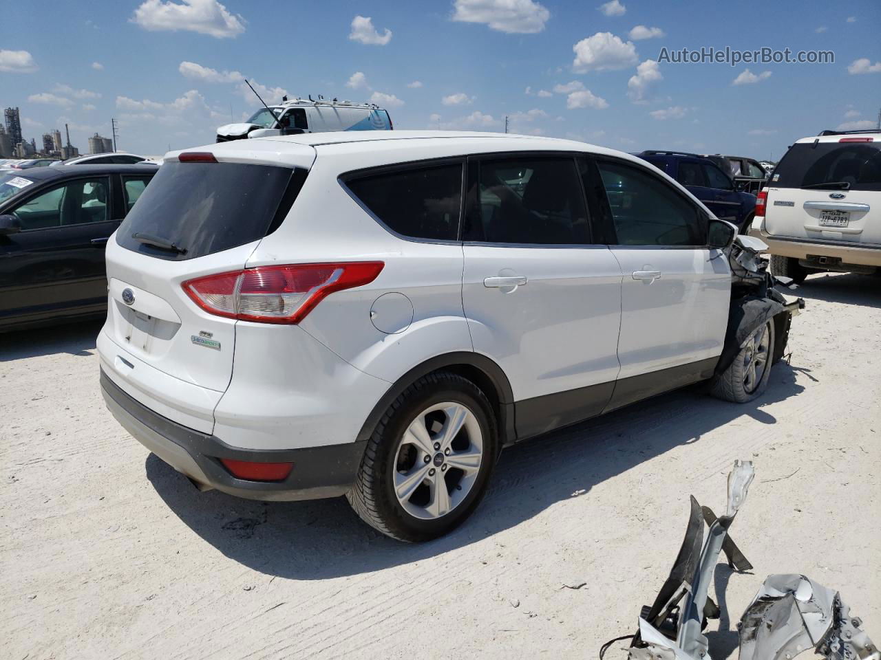 2015 Ford Escape Se White vin: 1FMCU0G96FUA10891