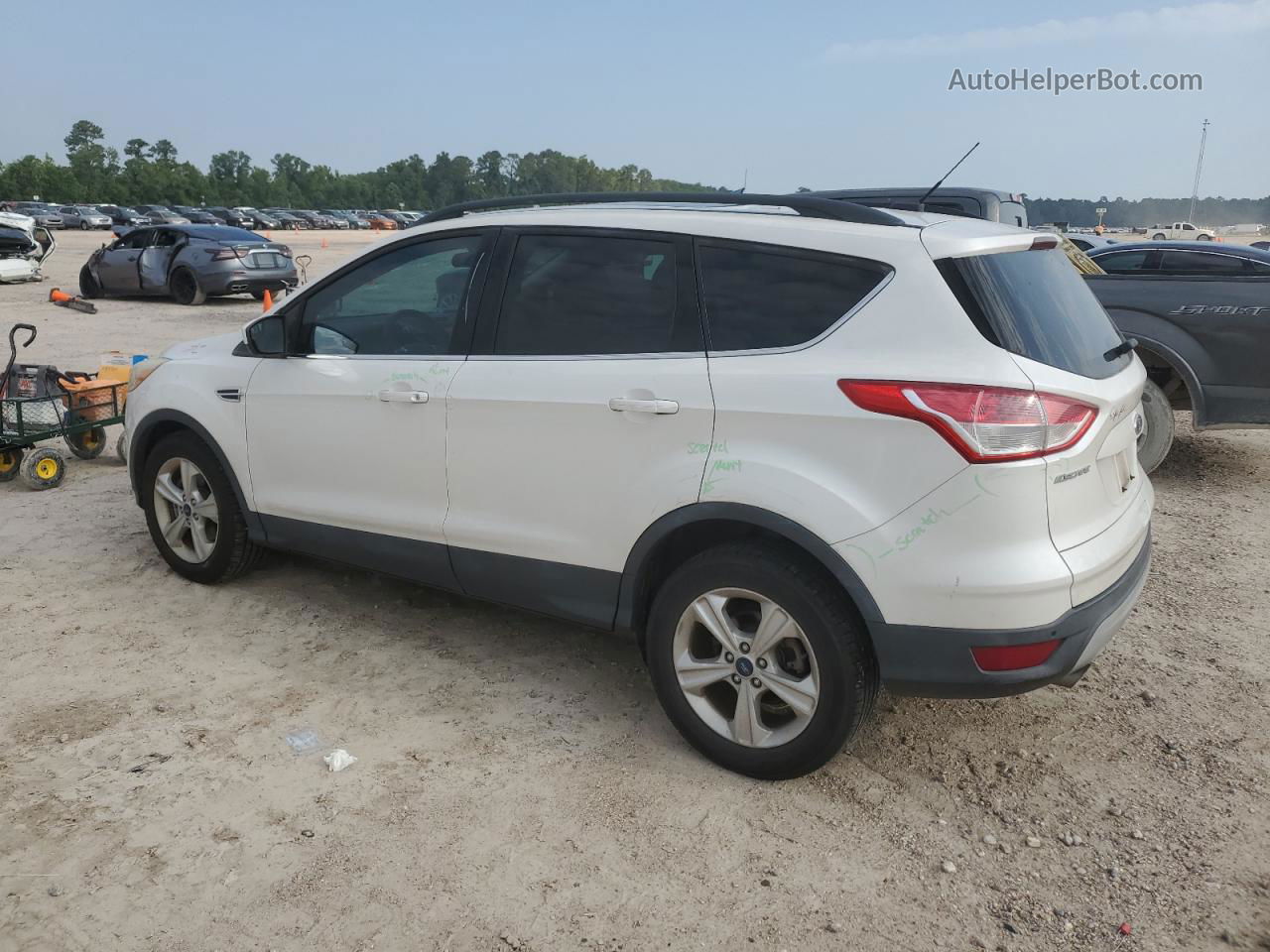 2014 Ford Escape Se White vin: 1FMCU0G97EUB84662