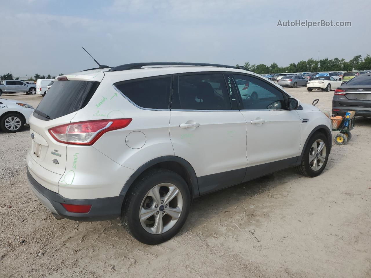 2014 Ford Escape Se White vin: 1FMCU0G97EUB84662