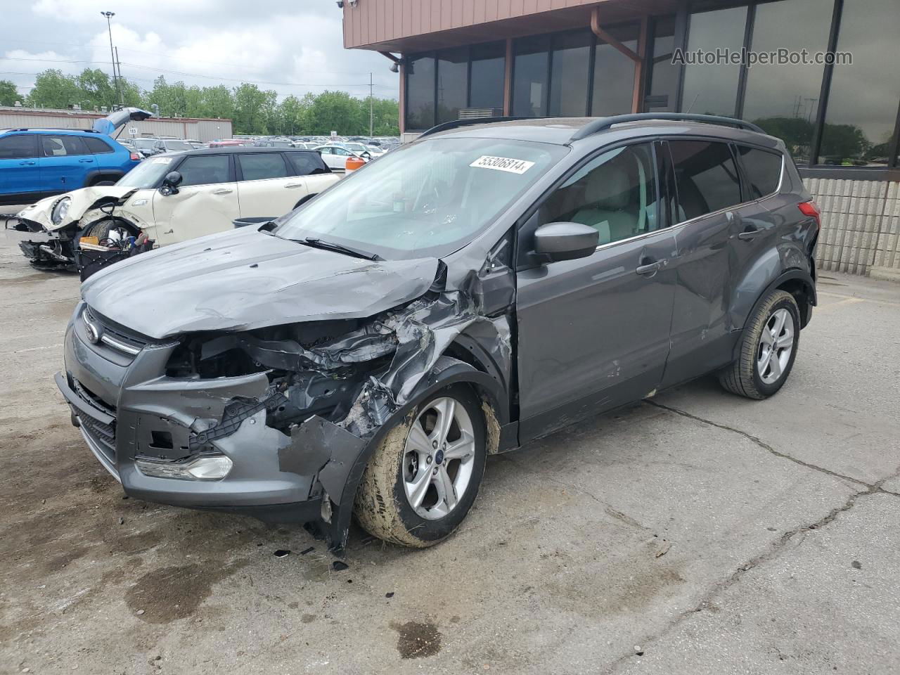 2014 Ford Escape Se Gray vin: 1FMCU0G97EUC66052