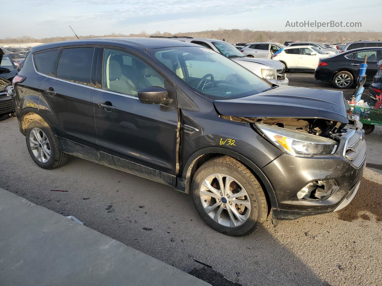 2017 Ford Escape Se Gray vin: 1FMCU0G97HUA83593