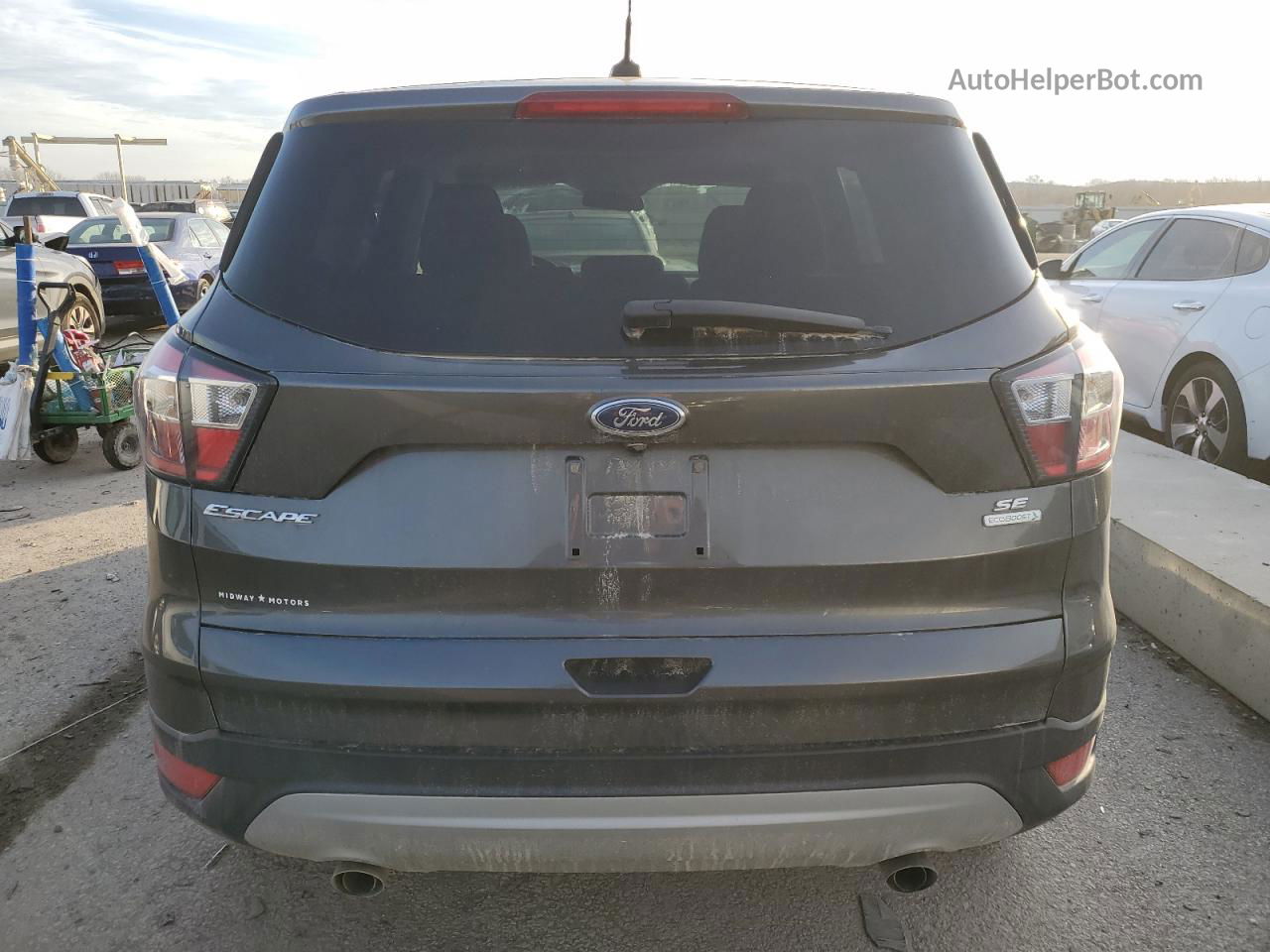 2017 Ford Escape Se Gray vin: 1FMCU0G97HUA83593