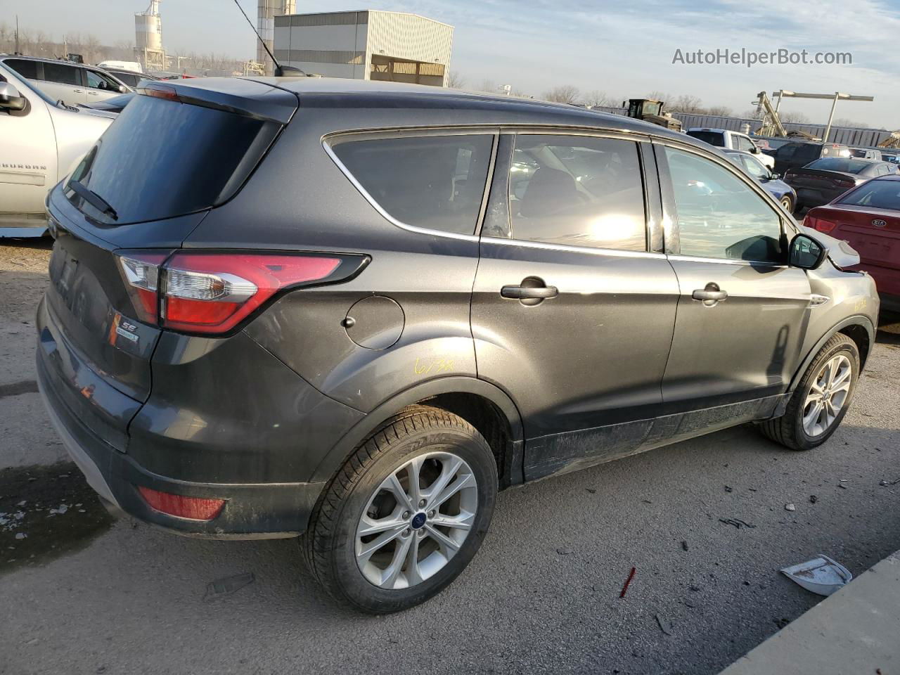 2017 Ford Escape Se Gray vin: 1FMCU0G97HUA83593