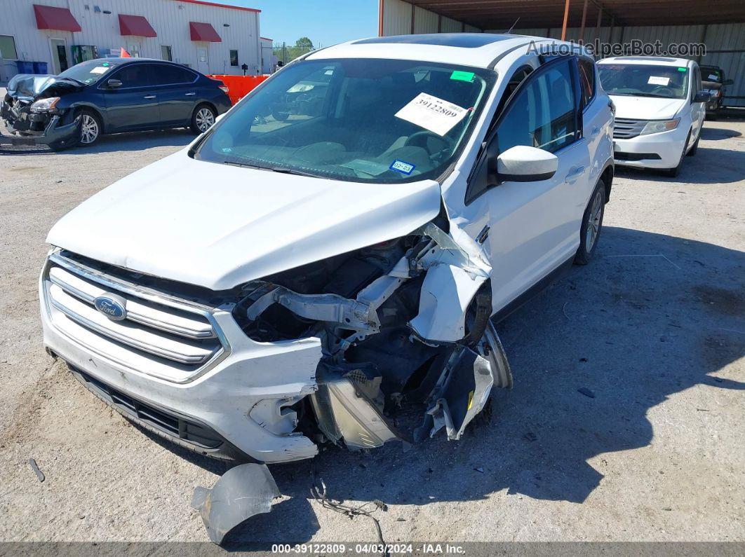 2017 Ford Escape Se White vin: 1FMCU0G98HUD67038