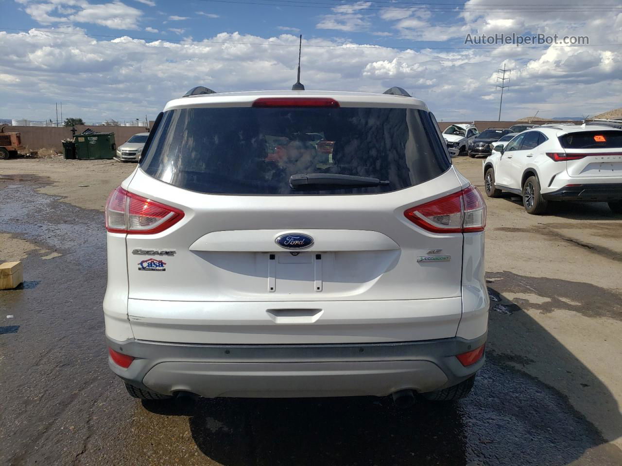 2014 Ford Escape Se White vin: 1FMCU0G99EUB61626