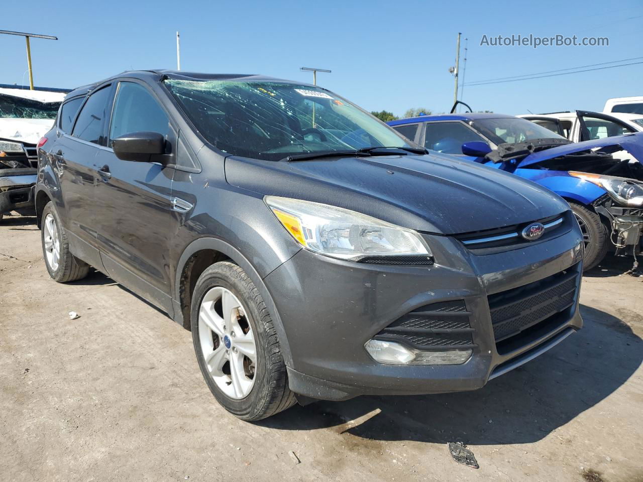 2015 Ford Escape Se Gray vin: 1FMCU0G9XFUA80801