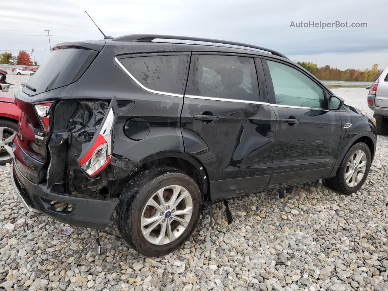 2017 Ford Escape Se Black vin: 1FMCU0G9XHUA11111