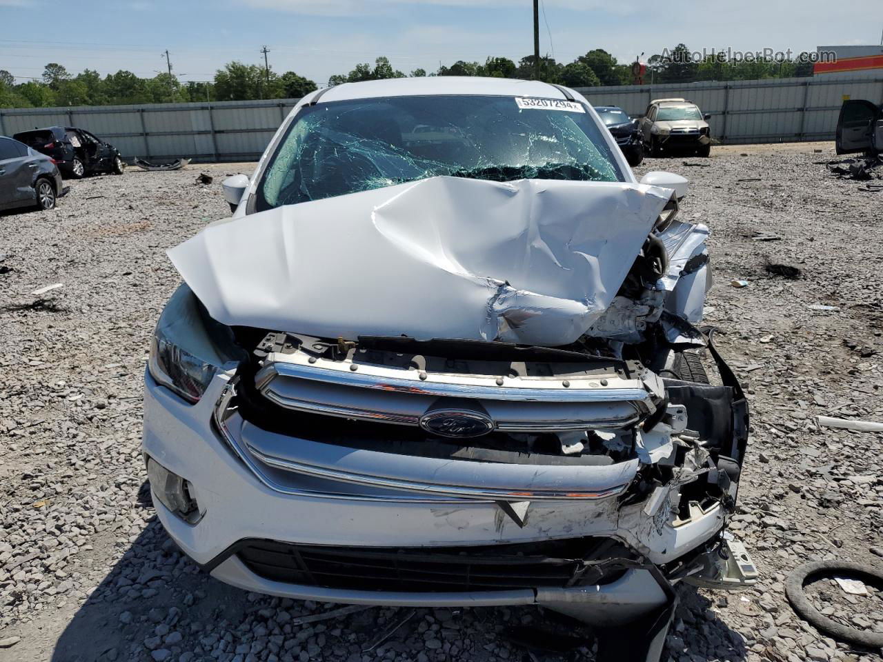 2017 Ford Escape Se White vin: 1FMCU0G9XHUB67777