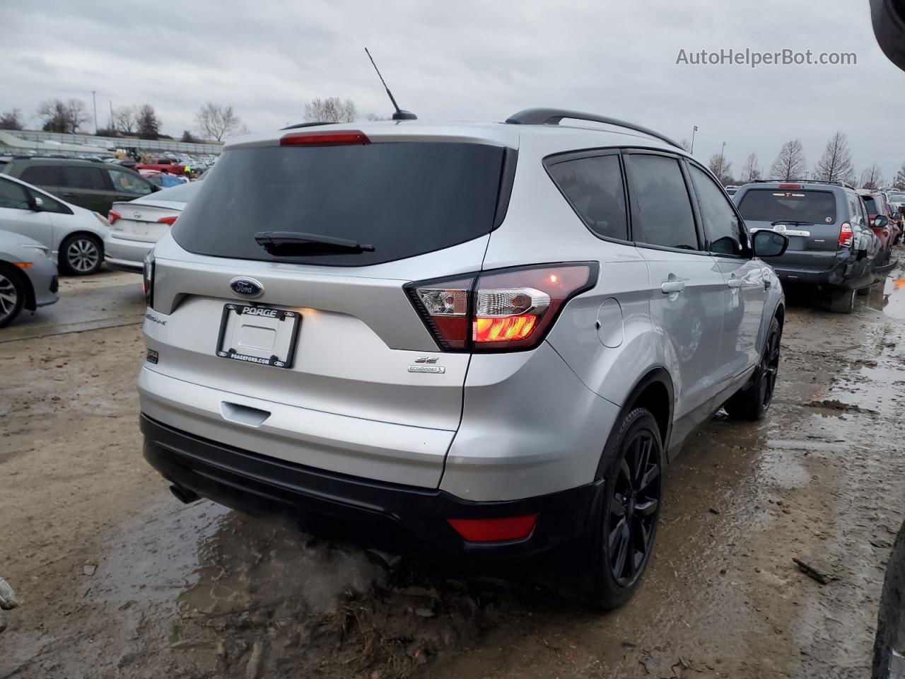 2017 Ford Escape Se Silver vin: 1FMCU0GD0HUD52067