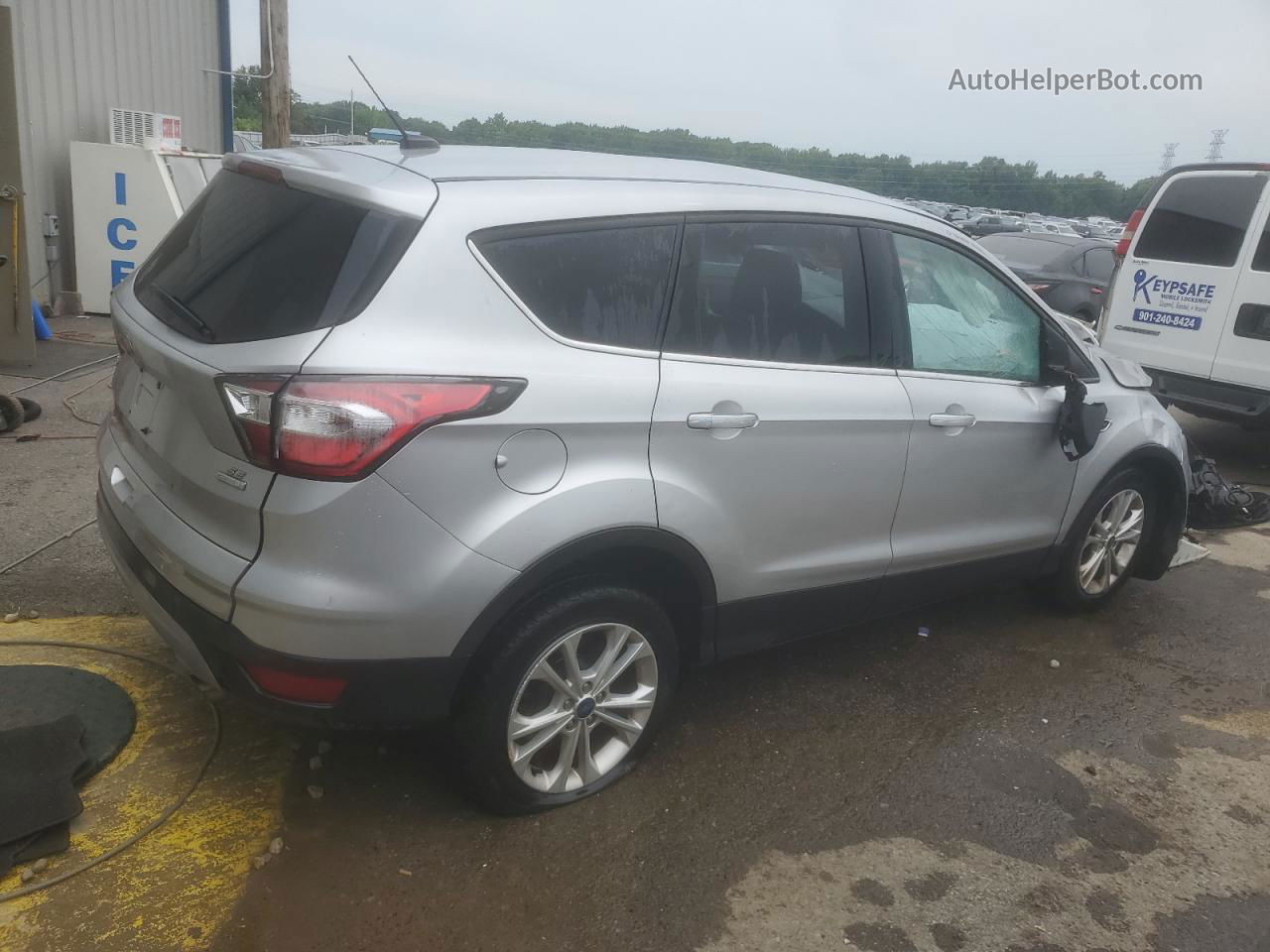 2017 Ford Escape Se Silver vin: 1FMCU0GD1HUA40596