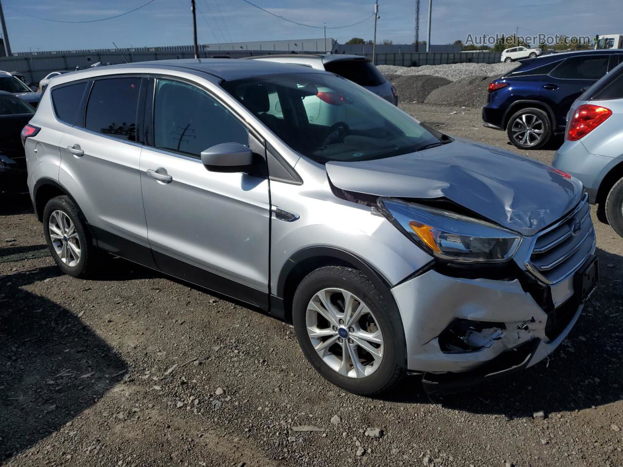 2017 Ford Escape Se Silver vin: 1FMCU0GD1HUD74224