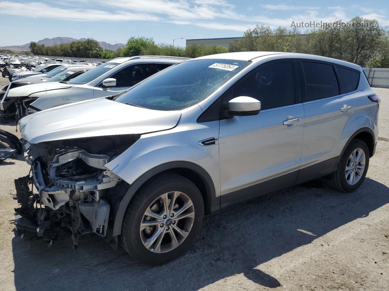 2017 Ford Escape Se Silver vin: 1FMCU0GD1HUE74226