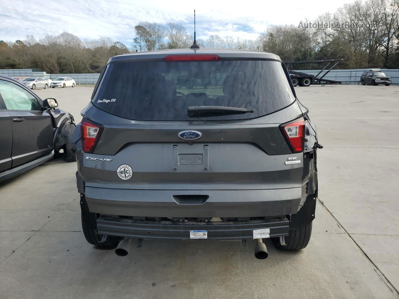 2019 Ford Escape Se Gray vin: 1FMCU0GD2KUA20302