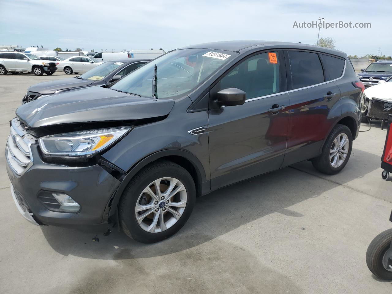 2019 Ford Escape Se Gray vin: 1FMCU0GD2KUA28769