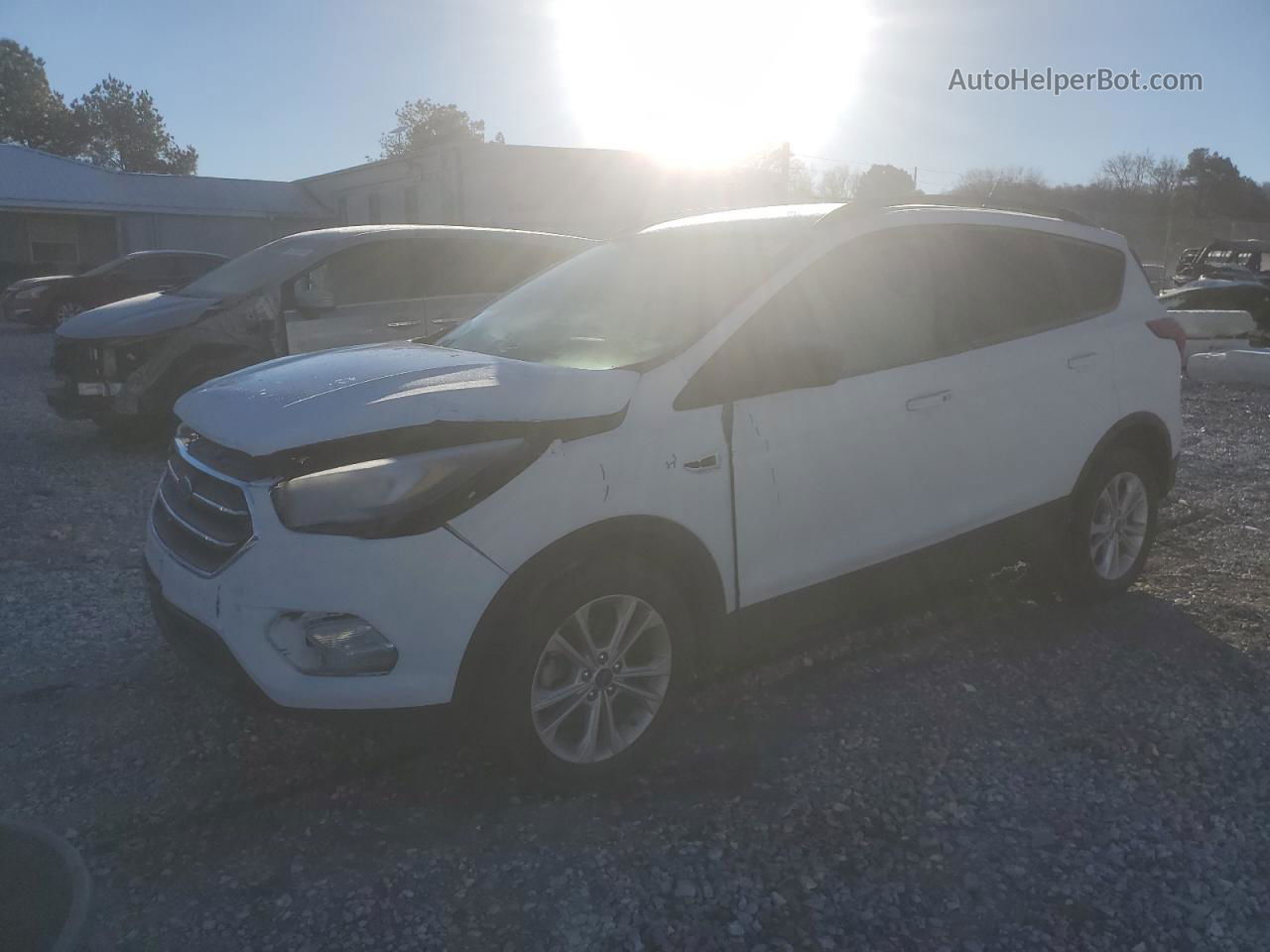 2019 Ford Escape Se White vin: 1FMCU0GD2KUA29873