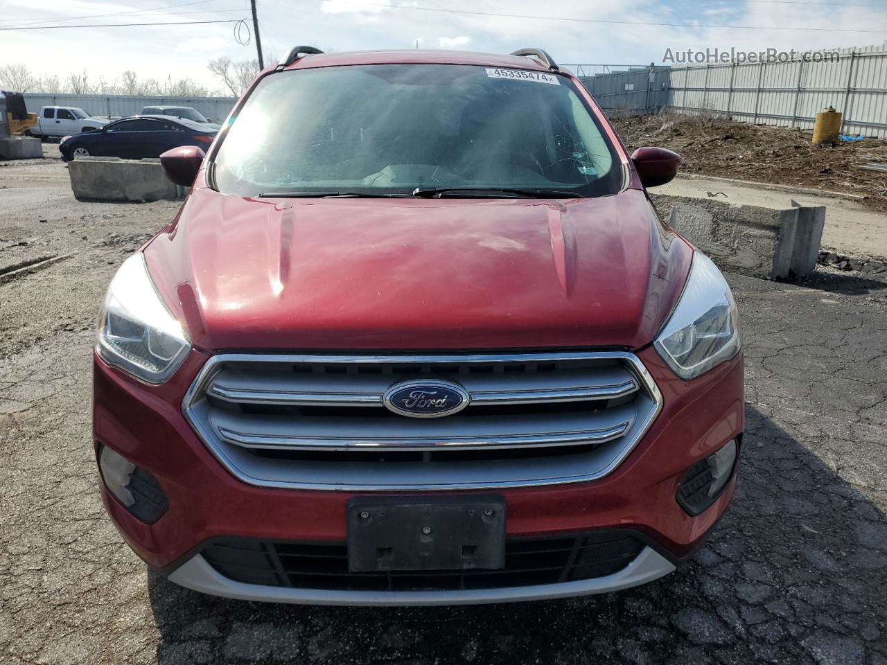 2017 Ford Escape Se Maroon vin: 1FMCU0GD3HUD39619