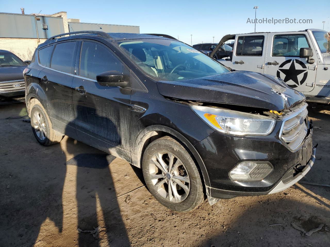 2017 Ford Escape Se Черный vin: 1FMCU0GD3HUD46070