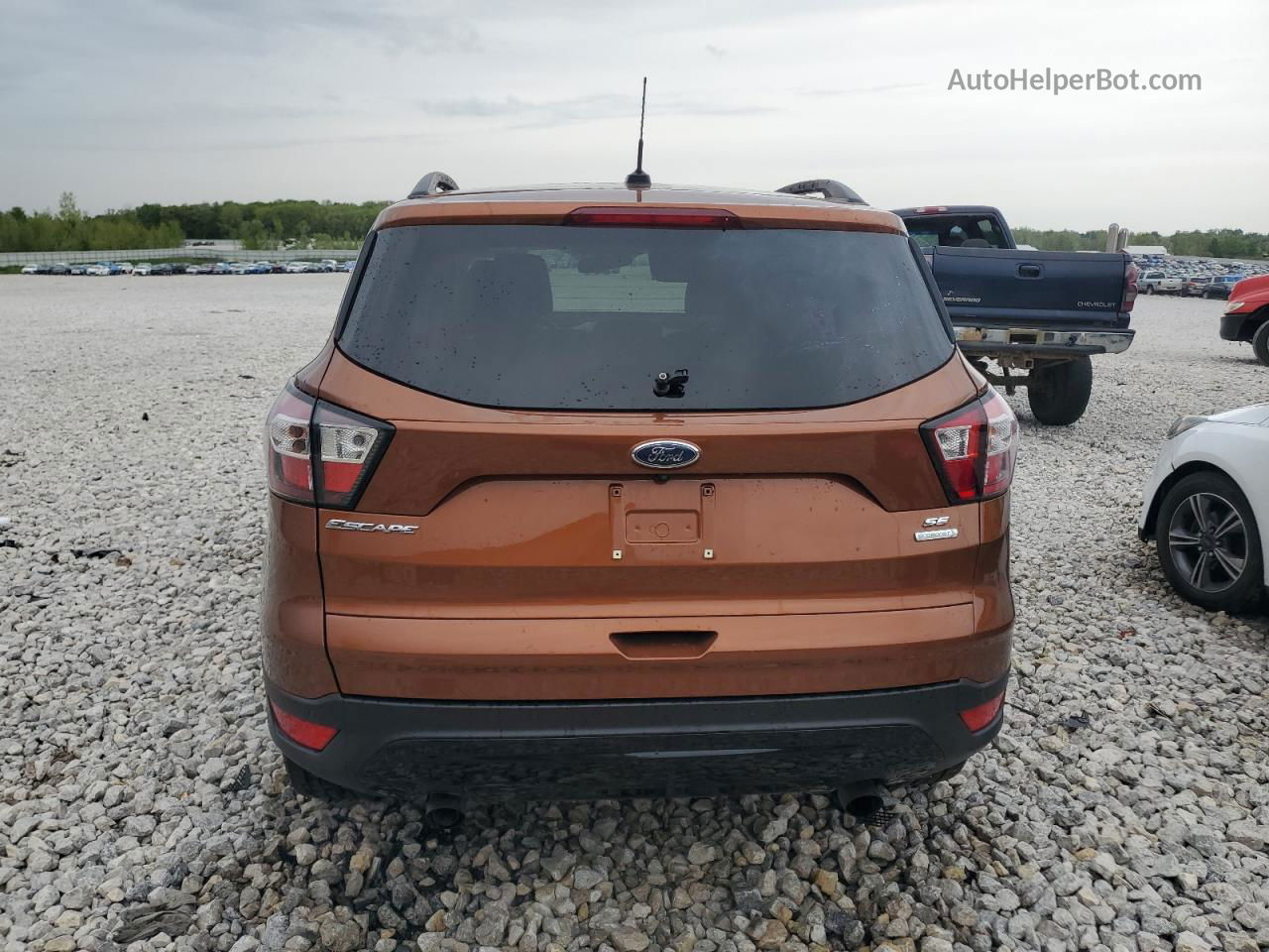 2017 Ford Escape Se Orange vin: 1FMCU0GD3HUD74872