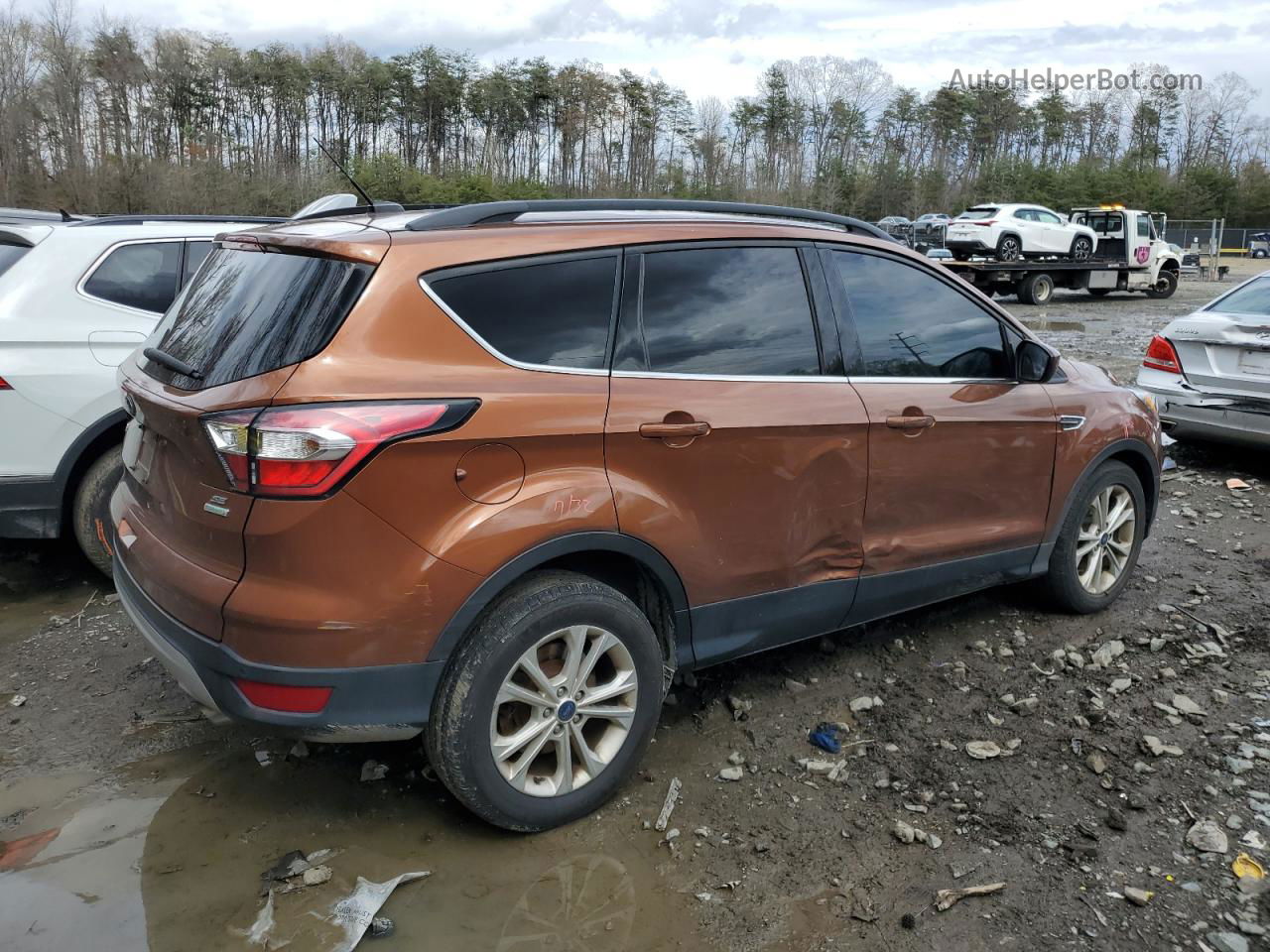 2017 Ford Escape Se Orange vin: 1FMCU0GD3HUE06607