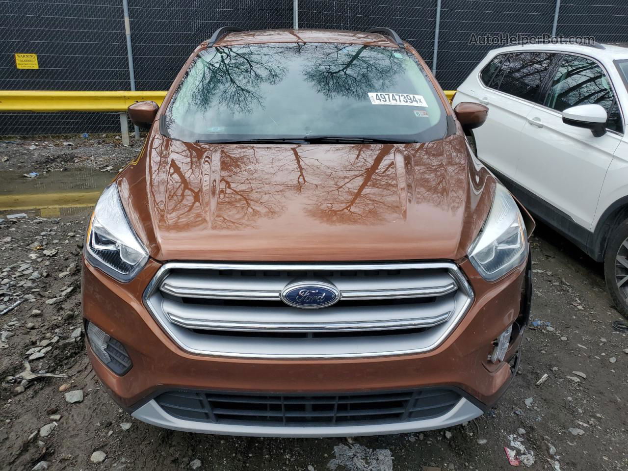 2017 Ford Escape Se Orange vin: 1FMCU0GD3HUE06607