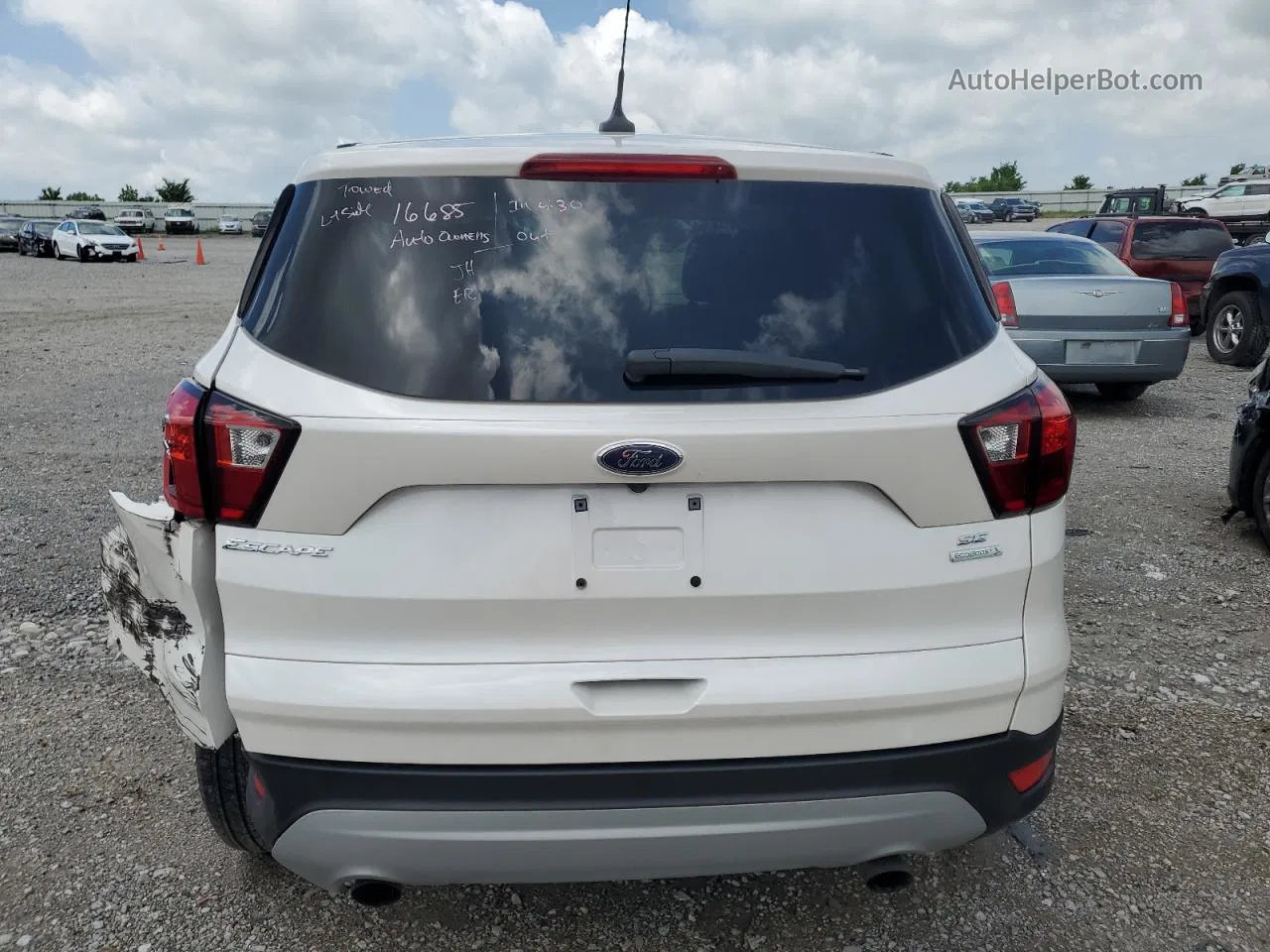 2019 Ford Escape Se White vin: 1FMCU0GD3KUC50107