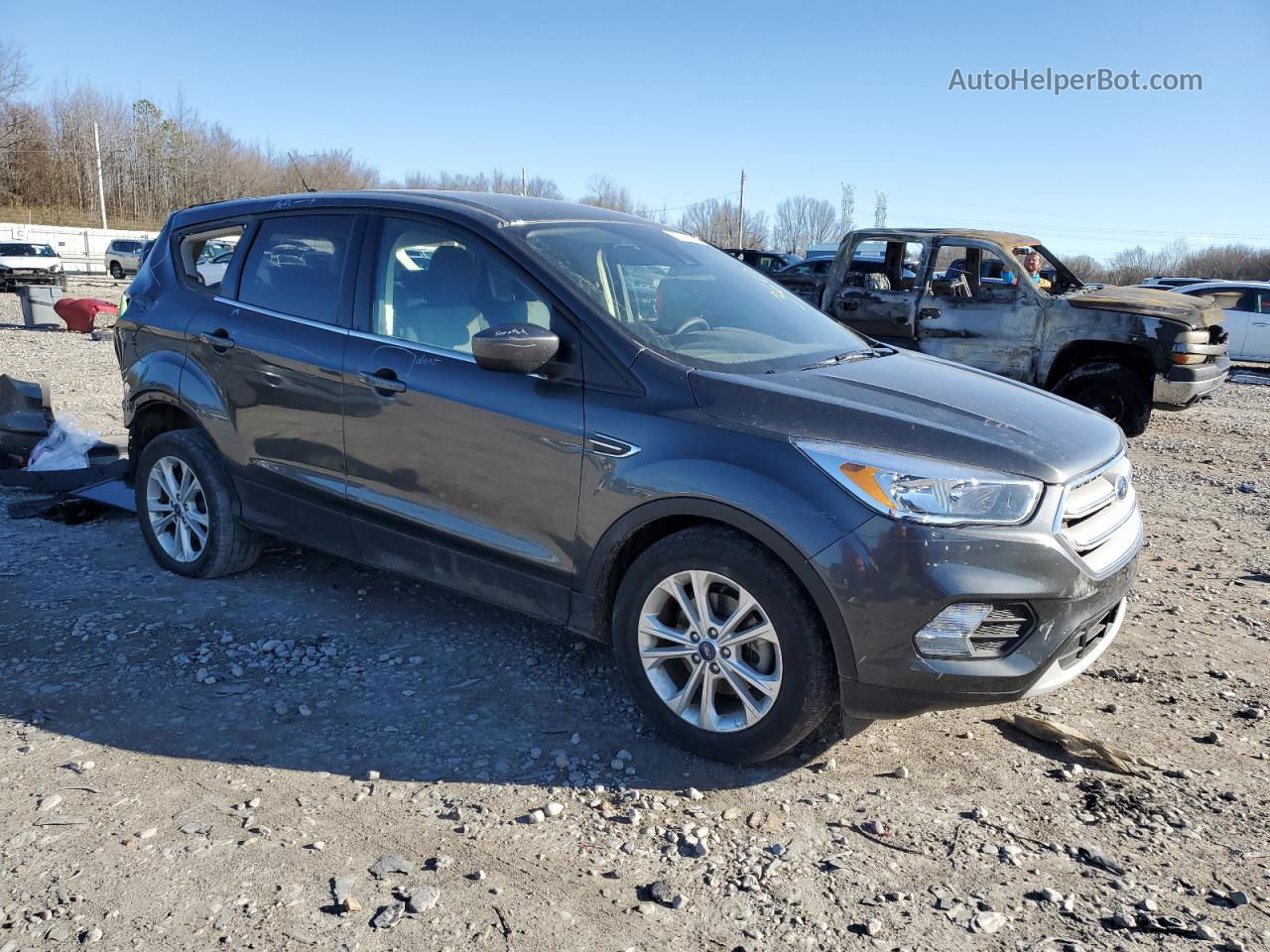 2019 Ford Escape Se Gray vin: 1FMCU0GD4KUB94467