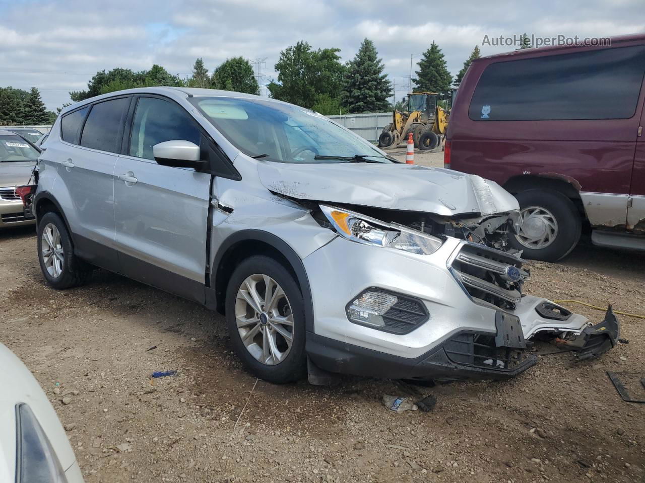 2017 Ford Escape Se Silver vin: 1FMCU0GD5HUD05827