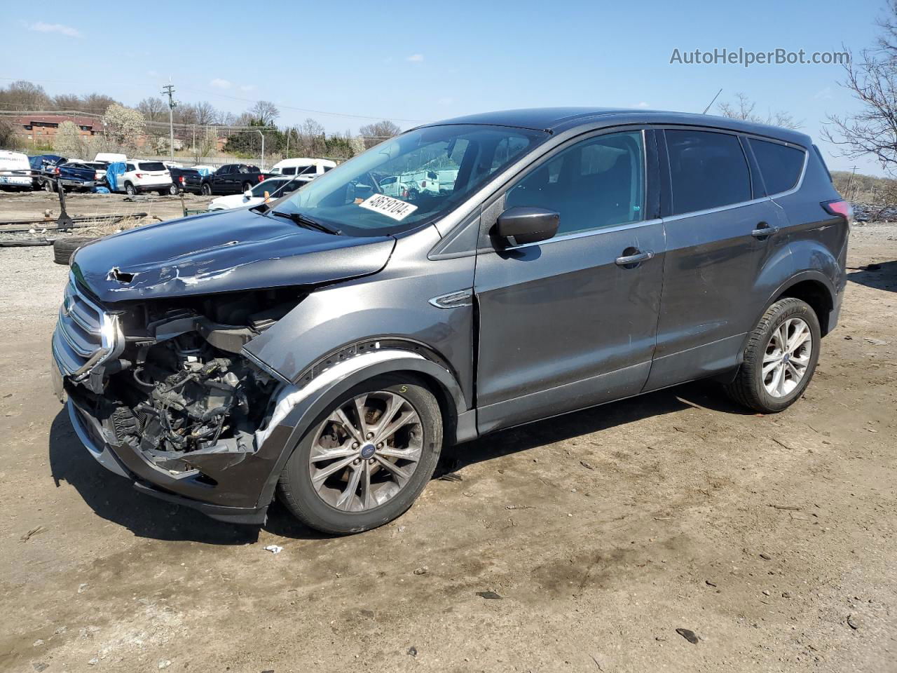 2017 Ford Escape Se Gray vin: 1FMCU0GD5HUE39270