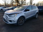 2017 Ford Escape Se Silver vin: 1FMCU0GD6HUA40593