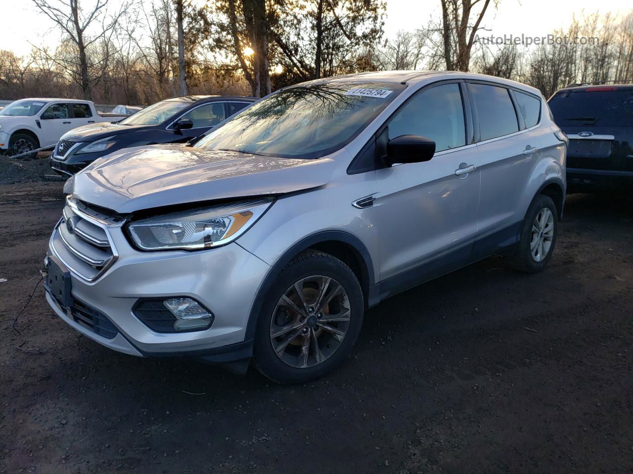 2017 Ford Escape Se Silver vin: 1FMCU0GD6HUA40593