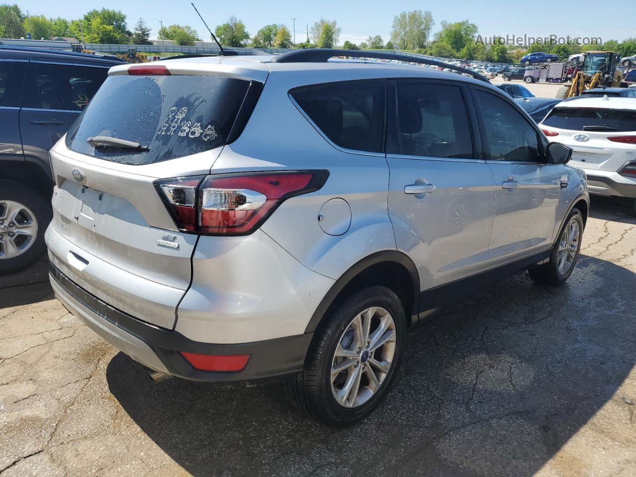 2017 Ford Escape Se Silver vin: 1FMCU0GD6HUB57445