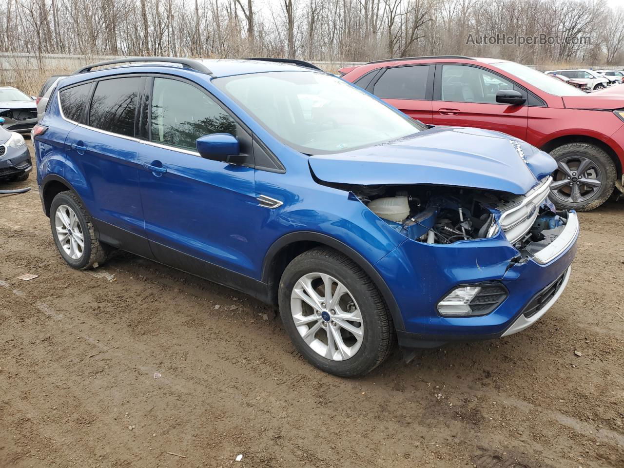 2017 Ford Escape Se Синий vin: 1FMCU0GD6HUE45644