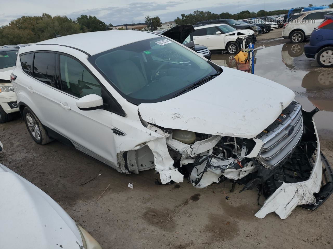 2017 Ford Escape Se White vin: 1FMCU0GD7HUB57017