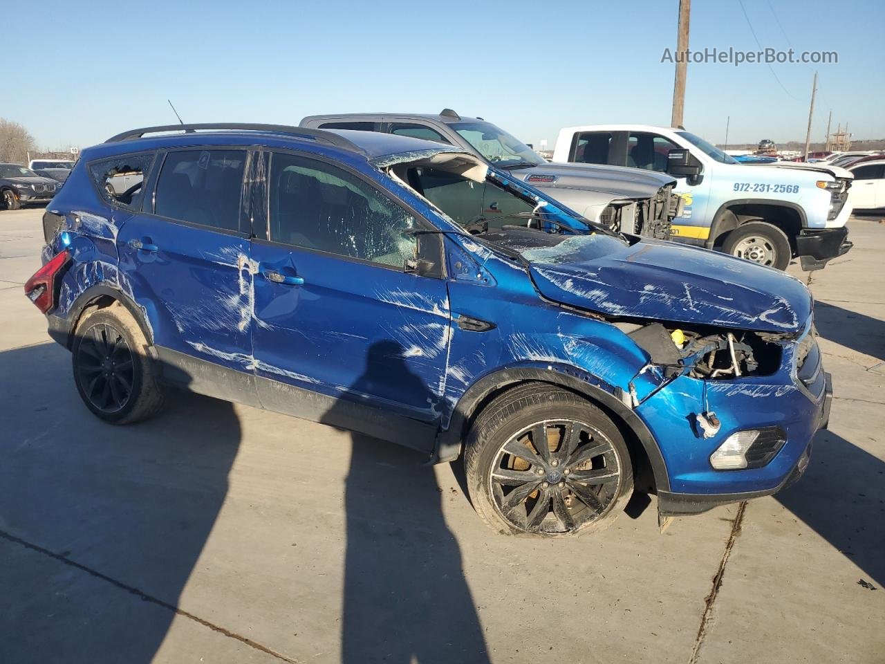 2019 Ford Escape Se Blue vin: 1FMCU0GD7KUB25949
