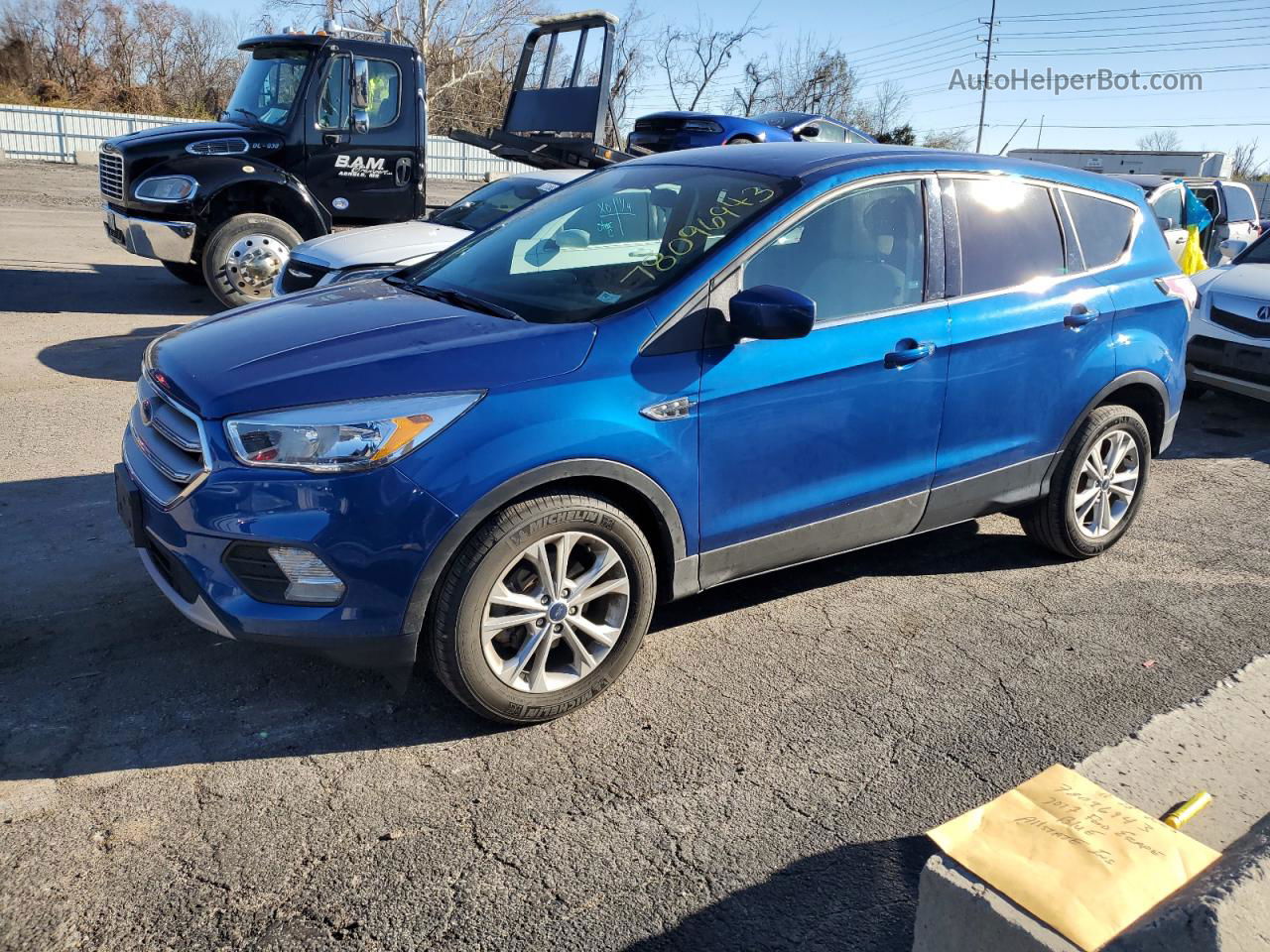 2017 Ford Escape Se Blue vin: 1FMCU0GD8HUA14027