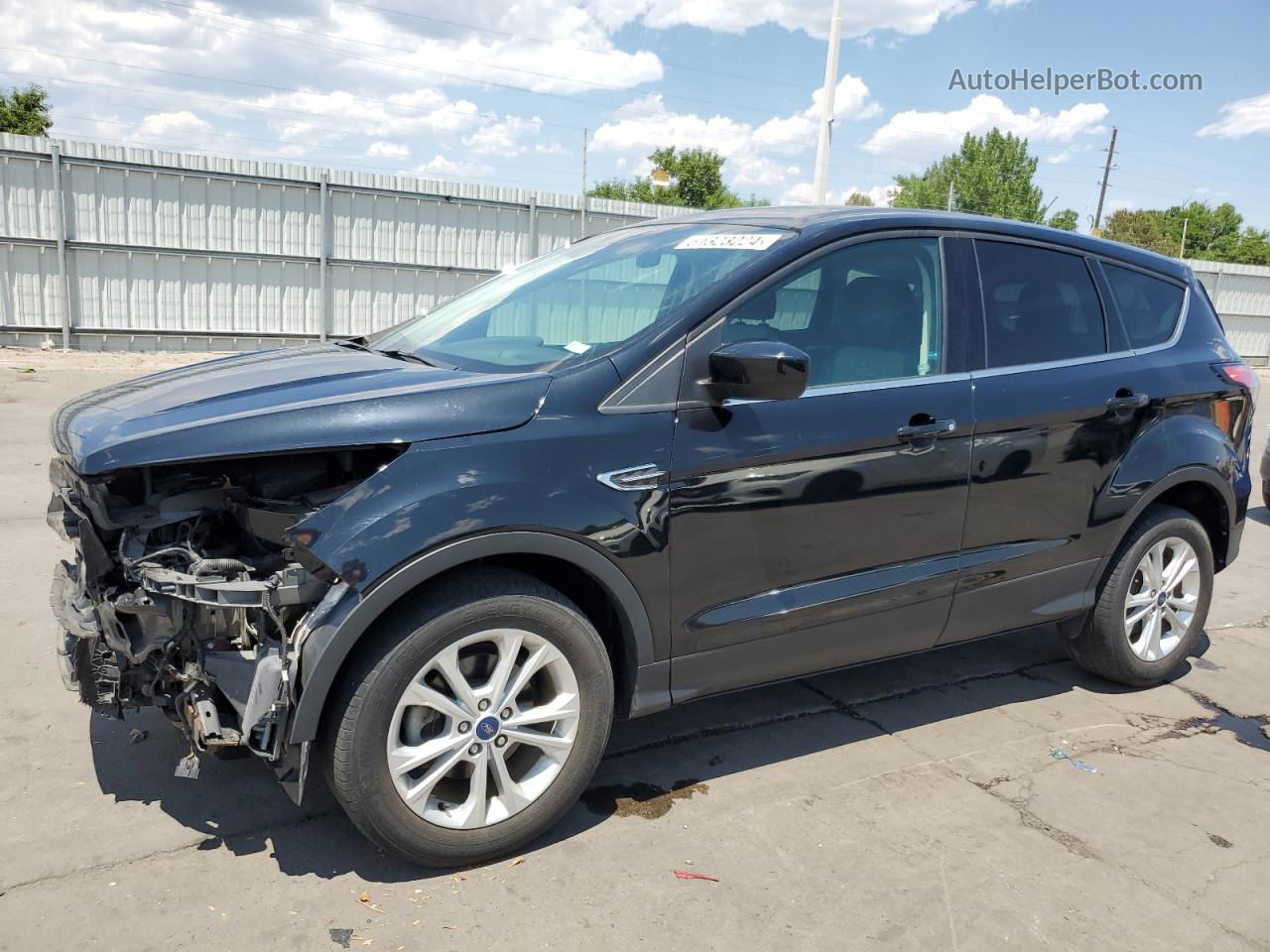 2017 Ford Escape Se Black vin: 1FMCU0GD8HUE33155