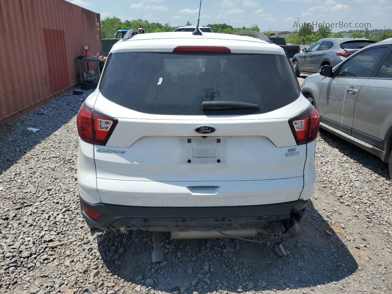 2019 Ford Escape Se White vin: 1FMCU0GD8KUB09338