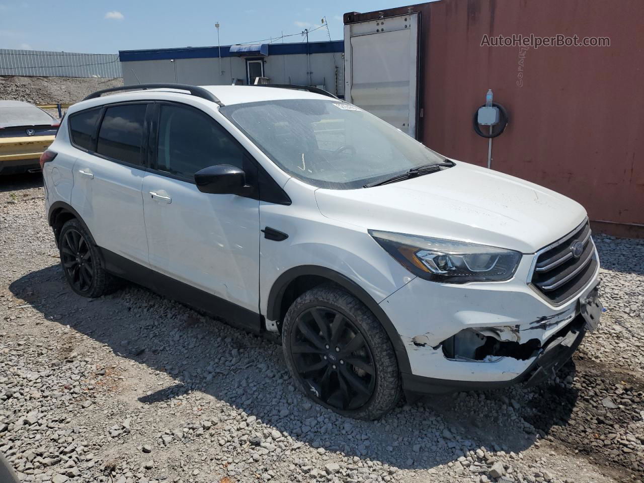 2019 Ford Escape Se White vin: 1FMCU0GD8KUB09338