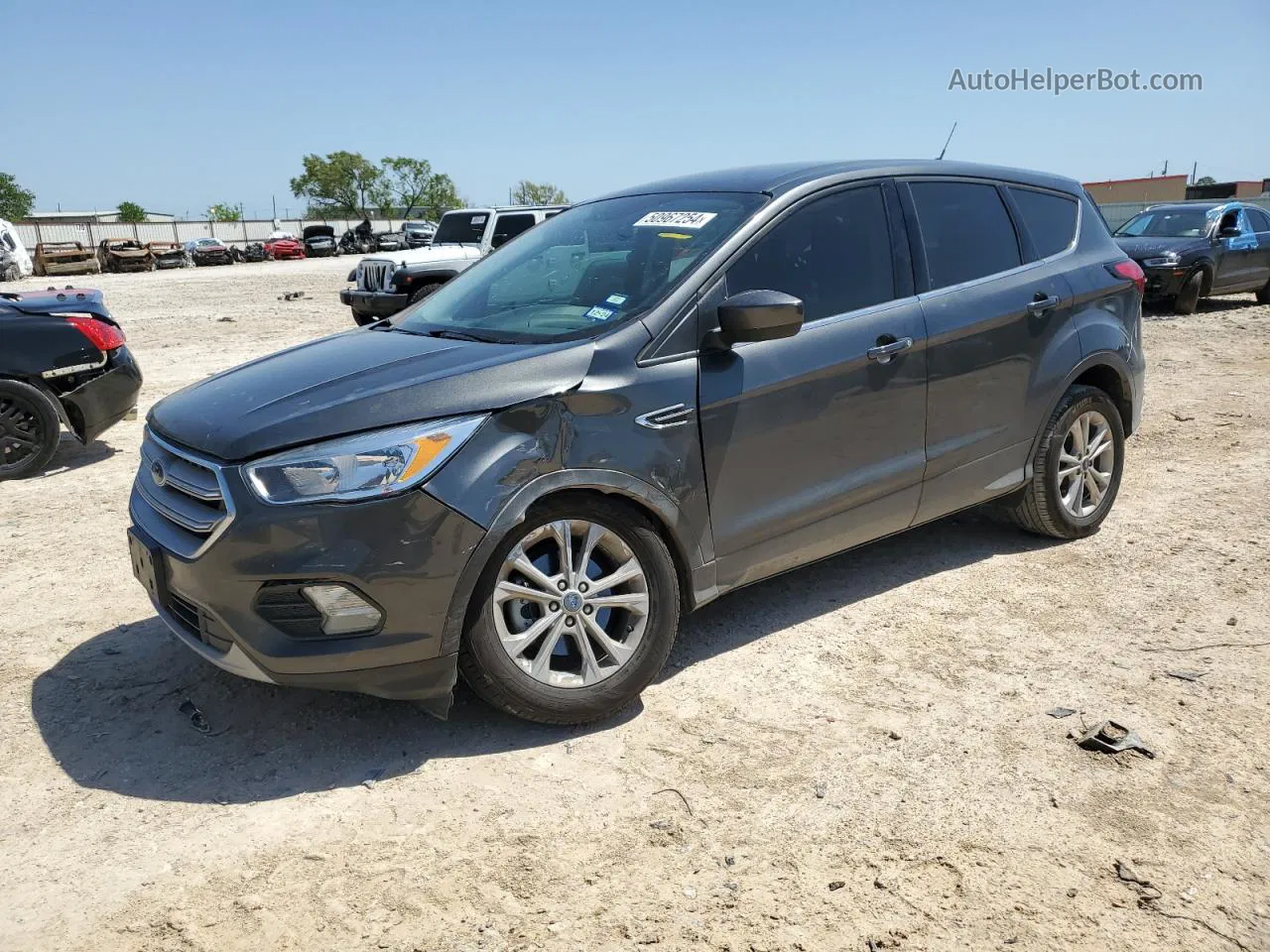 2019 Ford Escape Se Серый vin: 1FMCU0GD9KUA18241