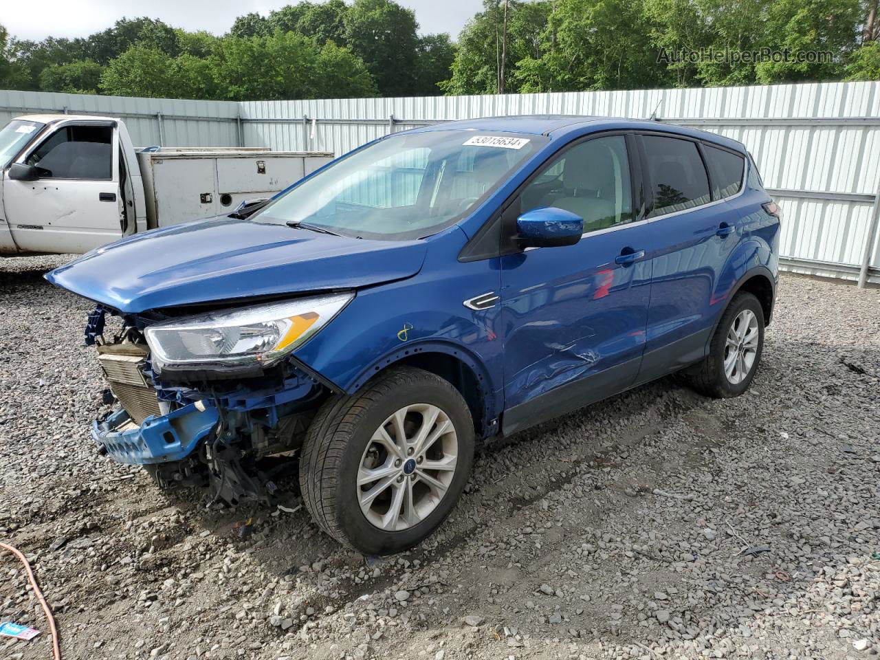 2017 Ford Escape Se Blue vin: 1FMCU0GDXHUC59427